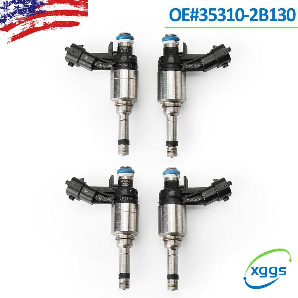 4-pack fuel injectors for Hyundai for Veloster Accent and for Kia 1.6L 2012-2017 35310-2B130