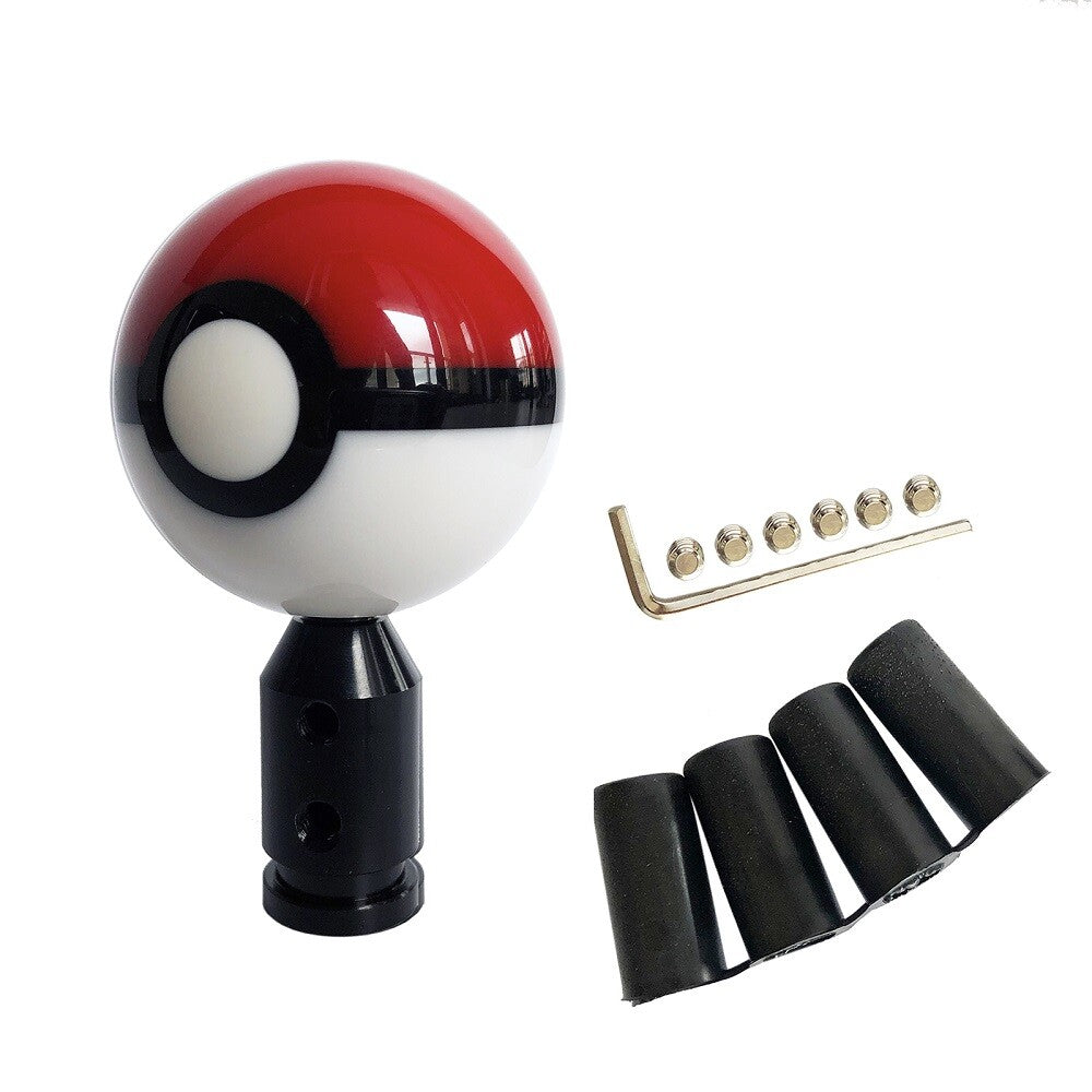 Pokemon PokeBall Gear Shift Knob Poke ball Shift Head 54mm W/M121.25 Adapter