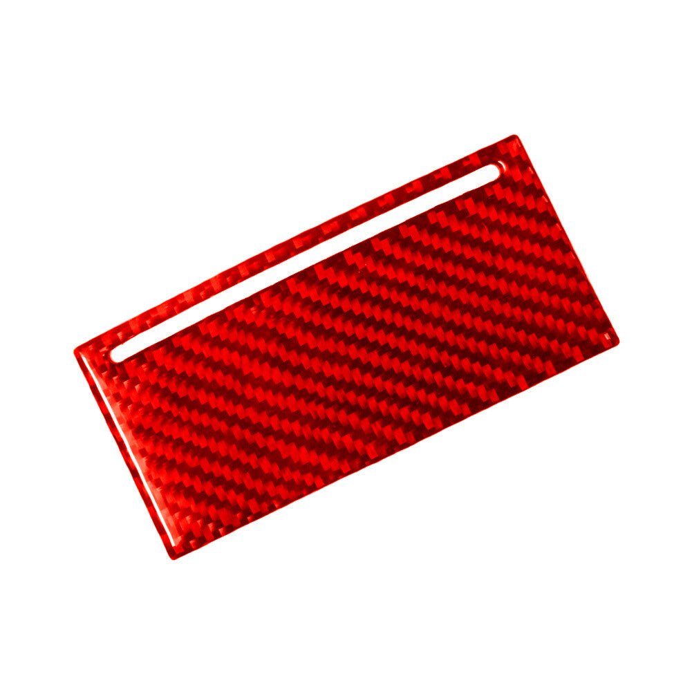 Red Carbon Fiber Rear Storage Box Trim for Volkswagen for Passat 06-11