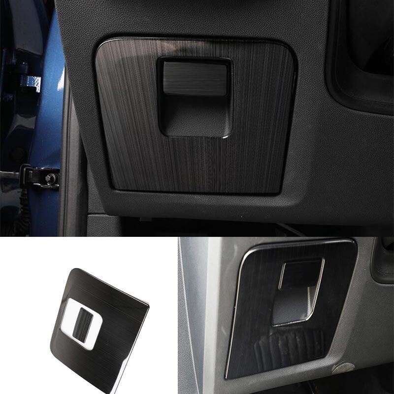 Main Driver Storage Box Handle Cover Trim Black Steel for BMW X3 X4 2018-2021