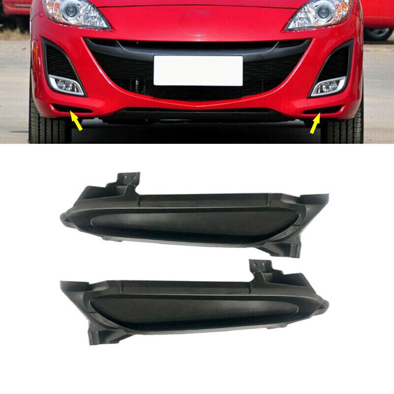 A pair of LH&RH front bumper lower vent cover trim frames for 2010-2011 for Mazda 3. Q