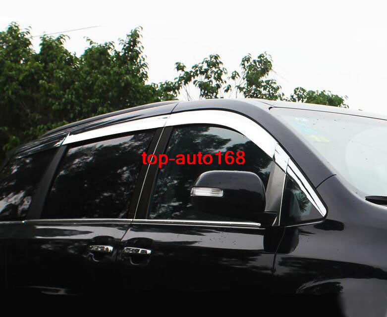 Chrome Window Visor Vent Sun Shade Rain Guard Shield for Toyota for Sienna 2011-2020