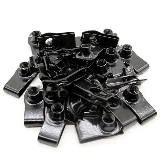 25X New For GM for Chevrolet 11516150, N623343S2 Extruded Metal U-nut Clip M8x1.25