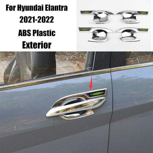 for Hyundai for Elantra 2021-2024 Chrome Exterior Side Door Bowl Molding Cover Trim