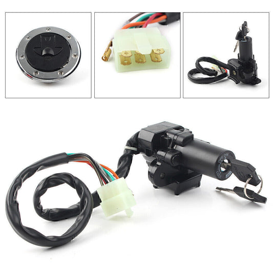 Ignition Switch Lock Fuel Gas Cap Key Set for Kawasaki ZX7R ZX9R ZXR750 ZX900 Q