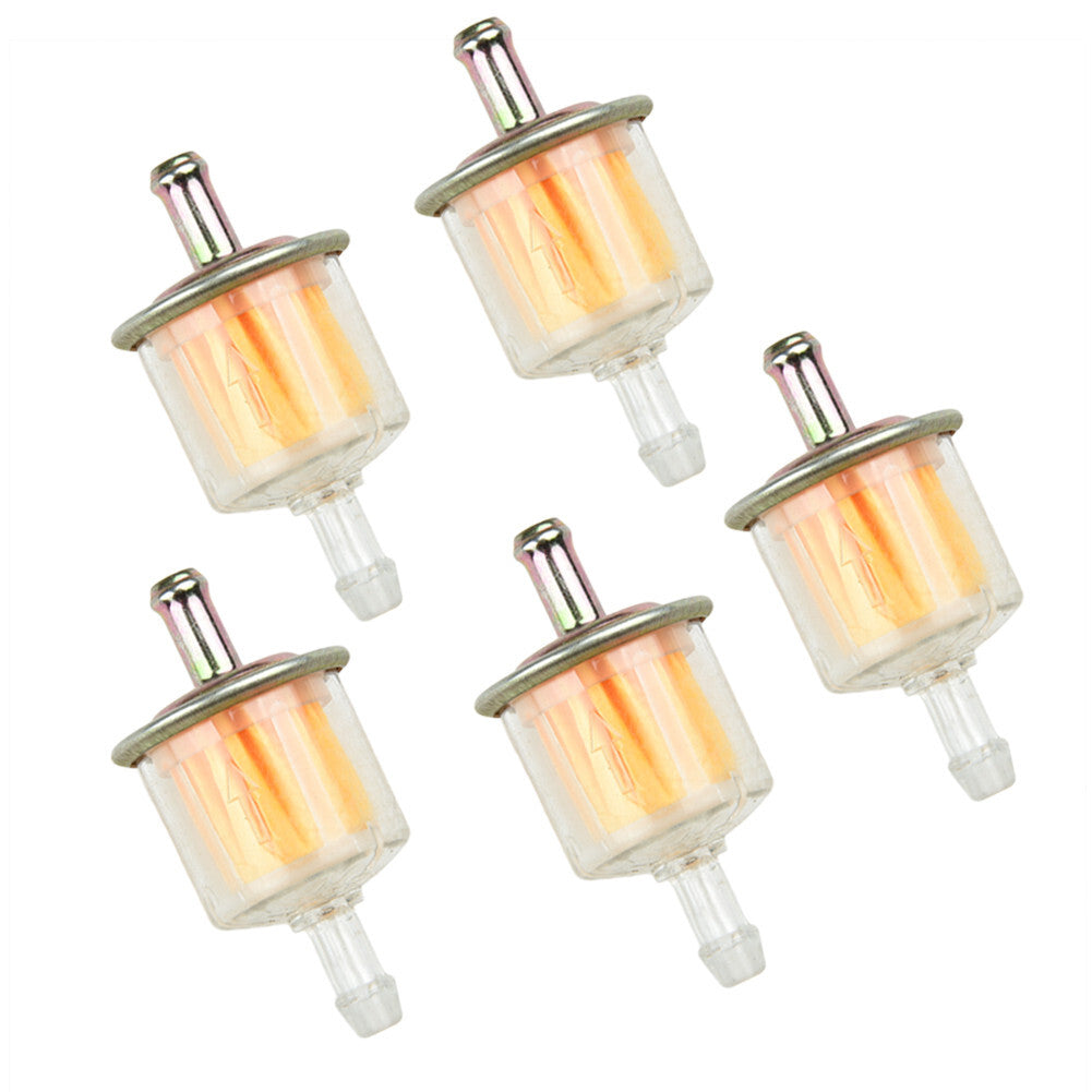 5-Piece 1/4-Inch Fuel Filter Industrial Universal Motorcycle Straight-Out Gas Fuel Line