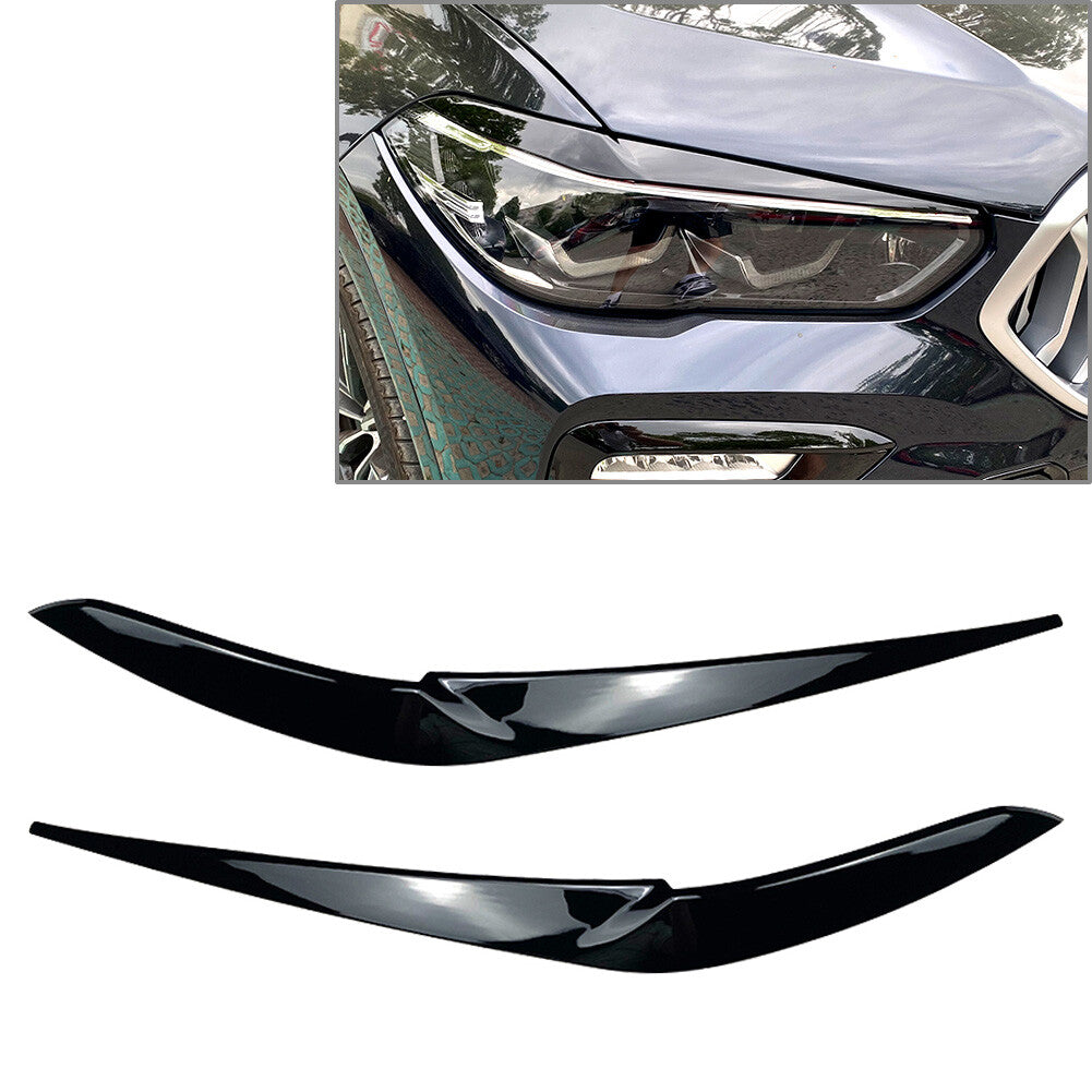 Front Fog Light Lamp Eyebrow Cover Trim for BMW X5 2018-2022 for BMW X6 19-22