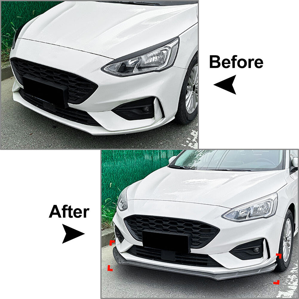 Front Bumper Spoiler Splitter Lip for Ford Focus MK4 ST Line 2019-2022 2022 19
