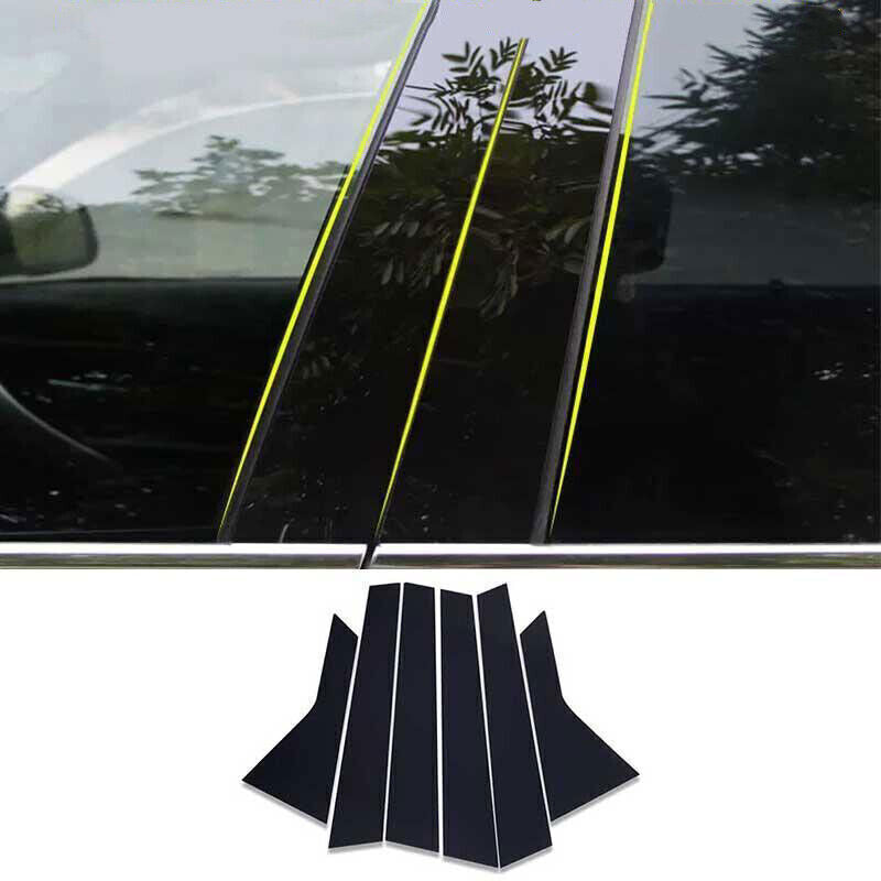 for Volvo XC60 18-2024 Piano Black Pillar Posts Door Window Molding Strip Trims