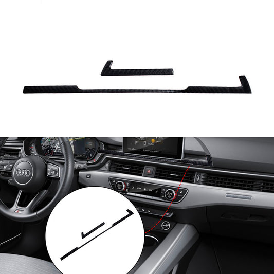 for Audi for A4 B9 2017-2018 Carbon Fiber GPS Navigation Frame Decorative Cover Trim