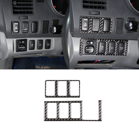 Carbon Fiber Style Control Panel Cover Trim for Alfa Romeo Giulia Stellio 17-19- v
