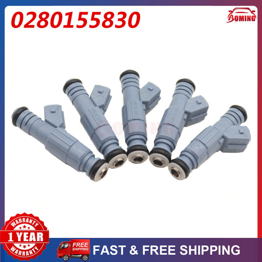 5pcs 91860600 0280155830 New Fuel Injectors for Volvo C70 V70 S60 S80 1999-2006
