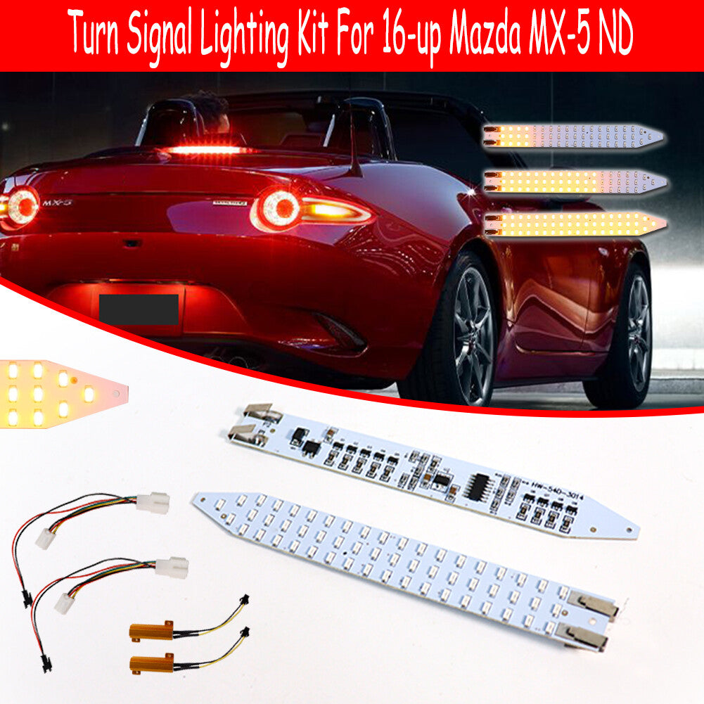 For 2016 - 2022 for Mazda MX-5 ND Sequential LED Flashing Turn Signal Light Kit Amber - v