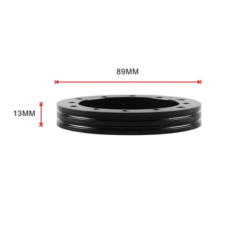 Black 0.5 Hub for 5 6 Hole Steering Wheel to Grant 3 Hole Adapter Boss 1/2