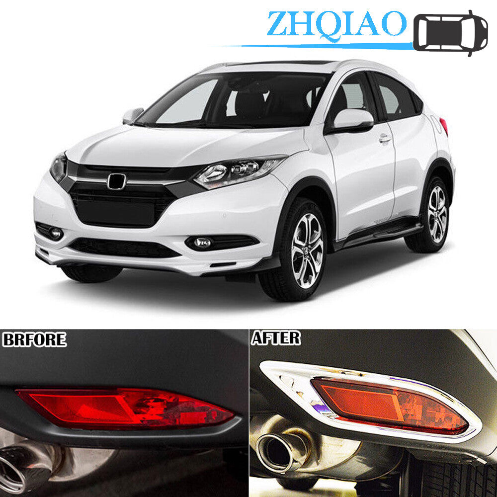 Chrome Rear Fog Light Tail Lamp Cover Trim Fits for Honda HR-V HRV Vezel 2016-18
