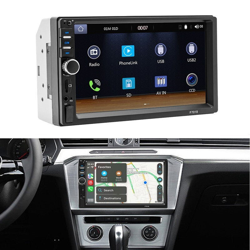 7in Double 2 DIN Car Stereo Radio Bluetooth TF USB AUX-In FM Video MP5 Player