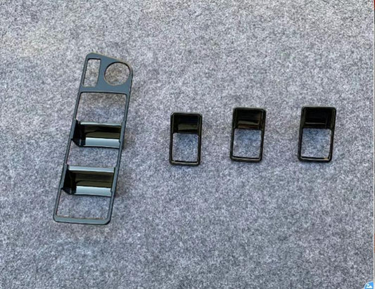 Fit For Toyoto Venza 2021 Glossy black Inner window glass switch trim 4PCS