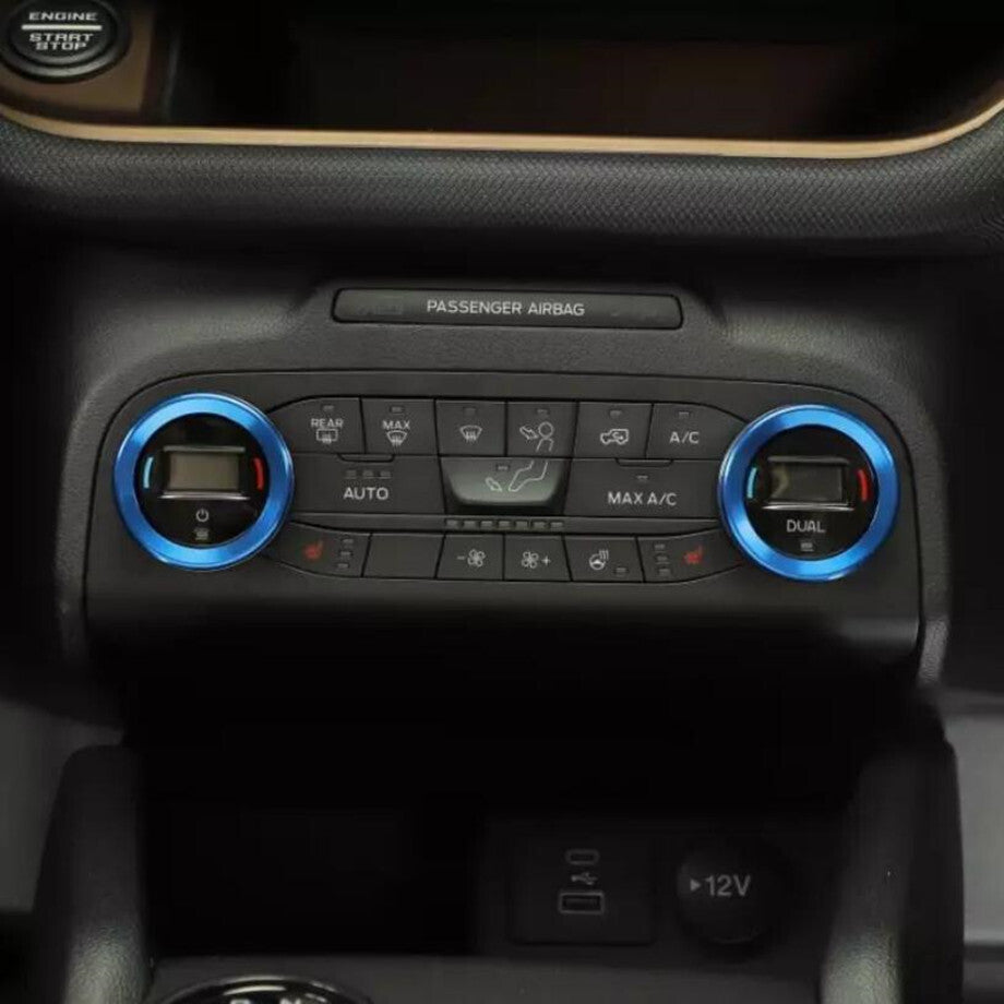 For 21-2024 Bronco Sport Blue Air Conditioning Switch Knob Trim Cover Ring v