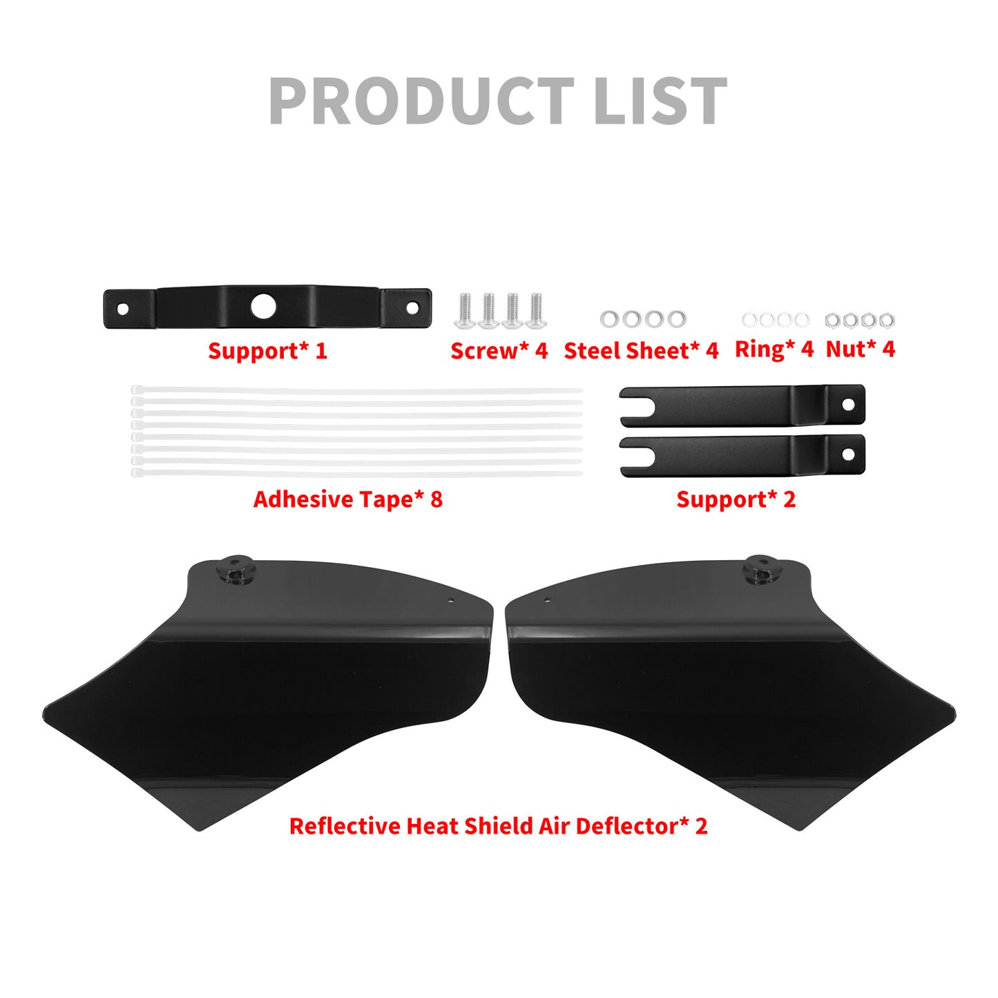 ABS reflective saddle heat shield air deflector suitable for Harley Softail Fay Boy 00-16
