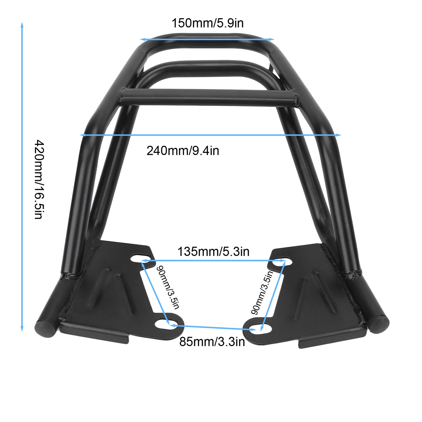 Hot Motorcycle Rear Handrail Rack Luggage Box Holder Iron Black Parts For Grom