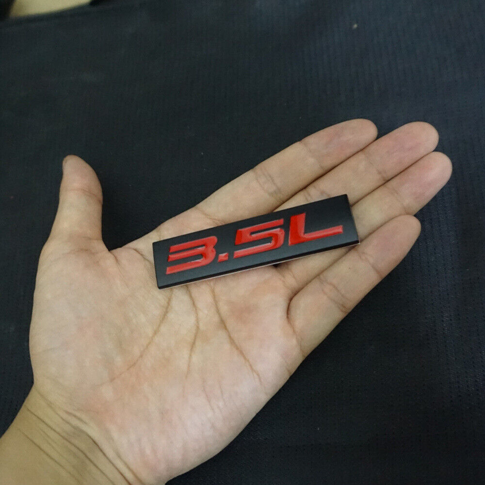 2x Blac Red 3.5L Metal Emblem Sticker Decal Badge 4wd Sport Turbo Car Edition v6
