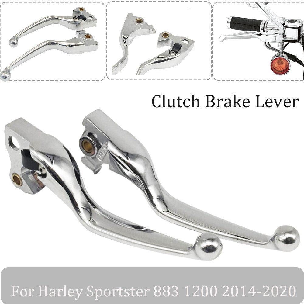 Chrome-plated manual brake clutch lever set for Harley Sportster XL883 2014 - 2020 n