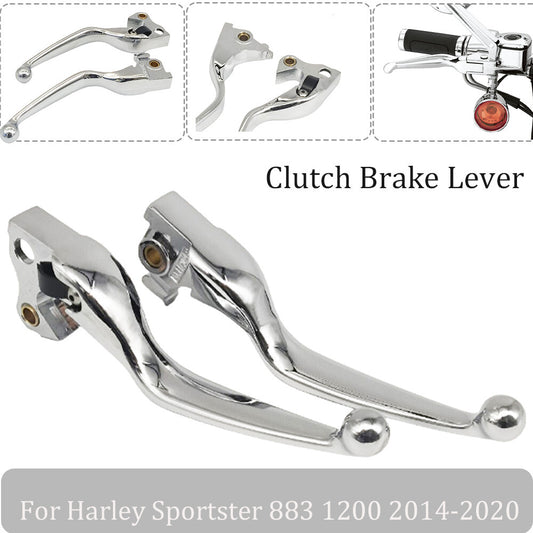 Chrome-plated manual brake clutch lever set for Harley Sportster XL883 2014 - 2020 n