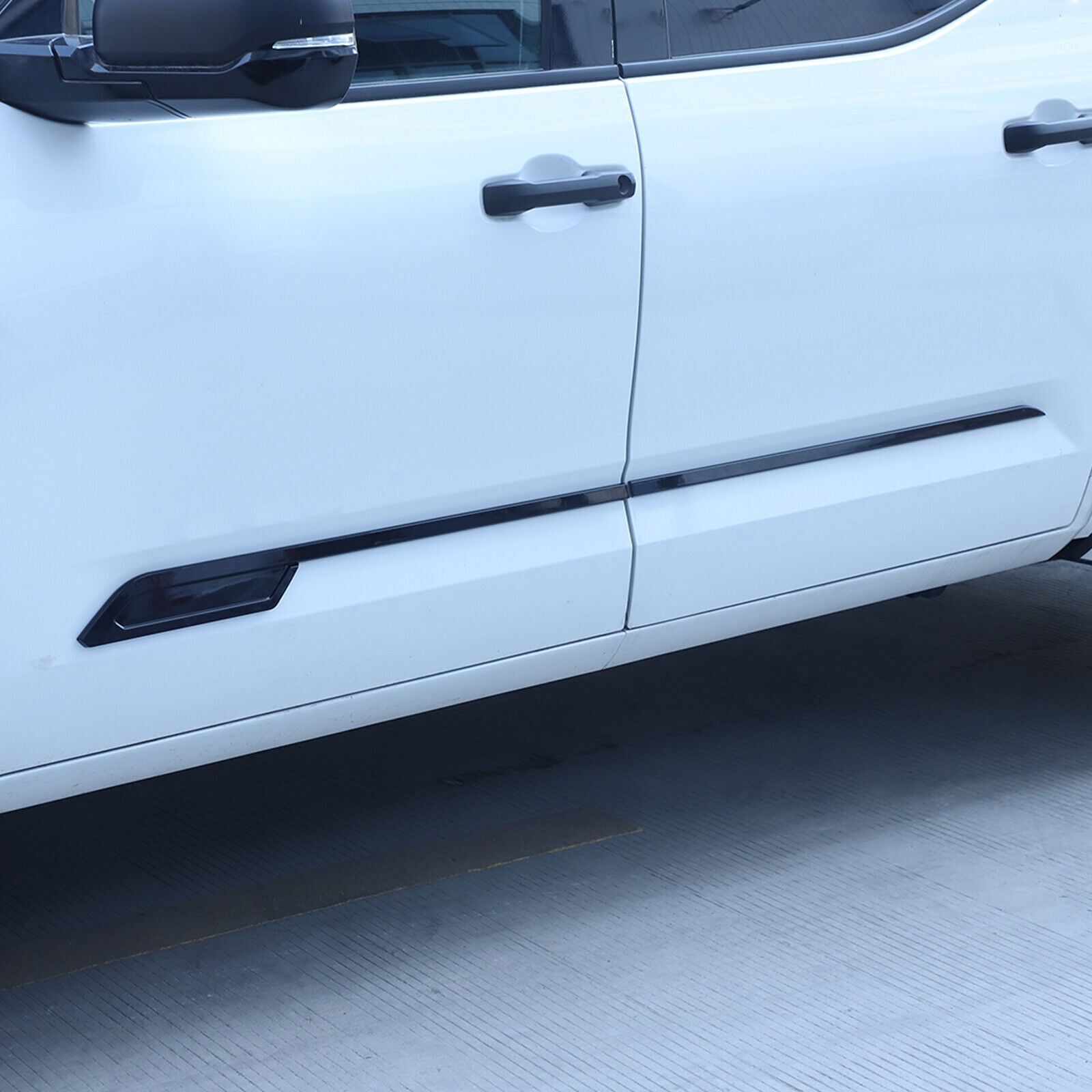 For Tundra 2023-2024 ABS Black Side Door Body Molding Trim Cover Decor b n