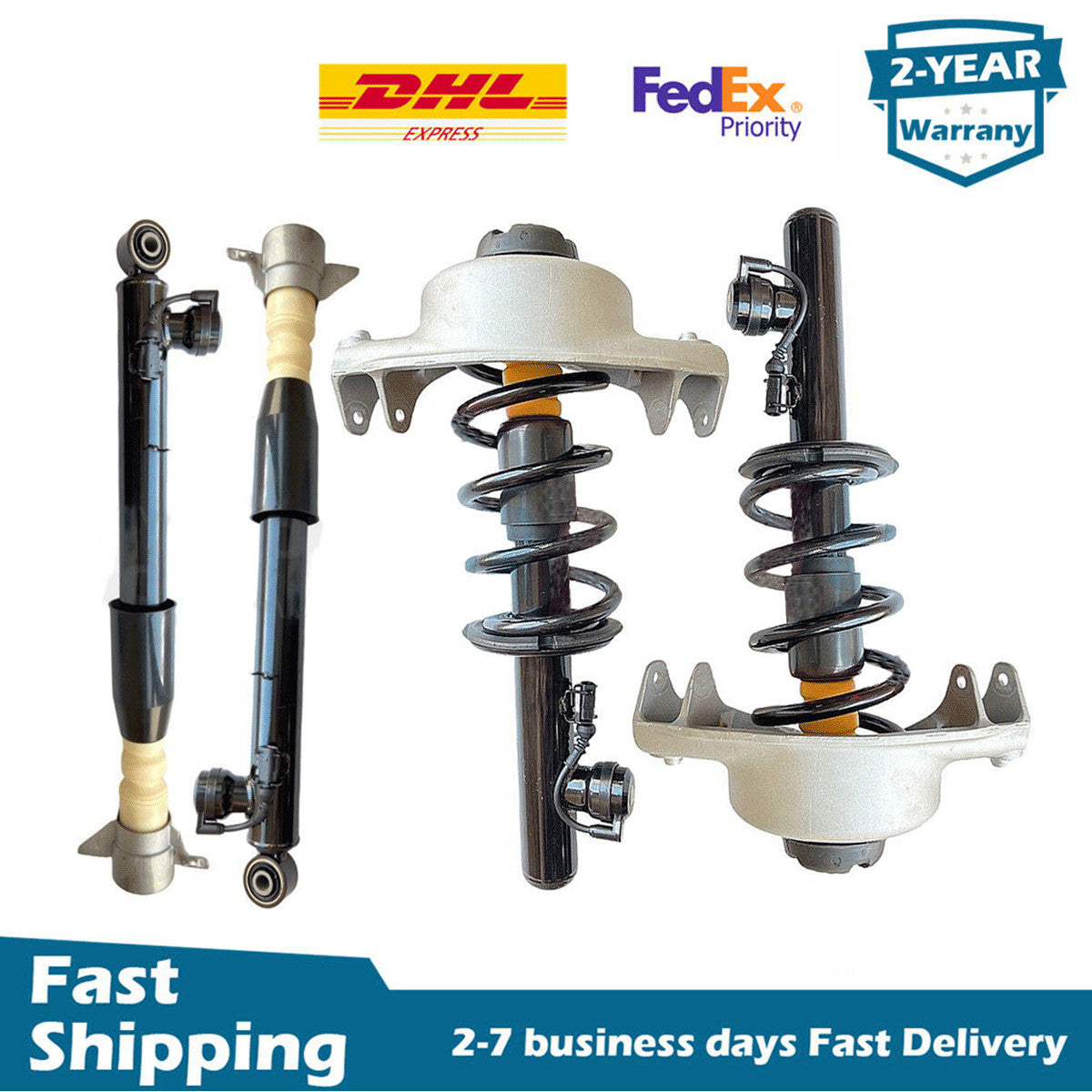 4x Front Rear Shock Spring Struts Electric Fit for Audi A4 S4 A5 S5 Quattro 2008-17