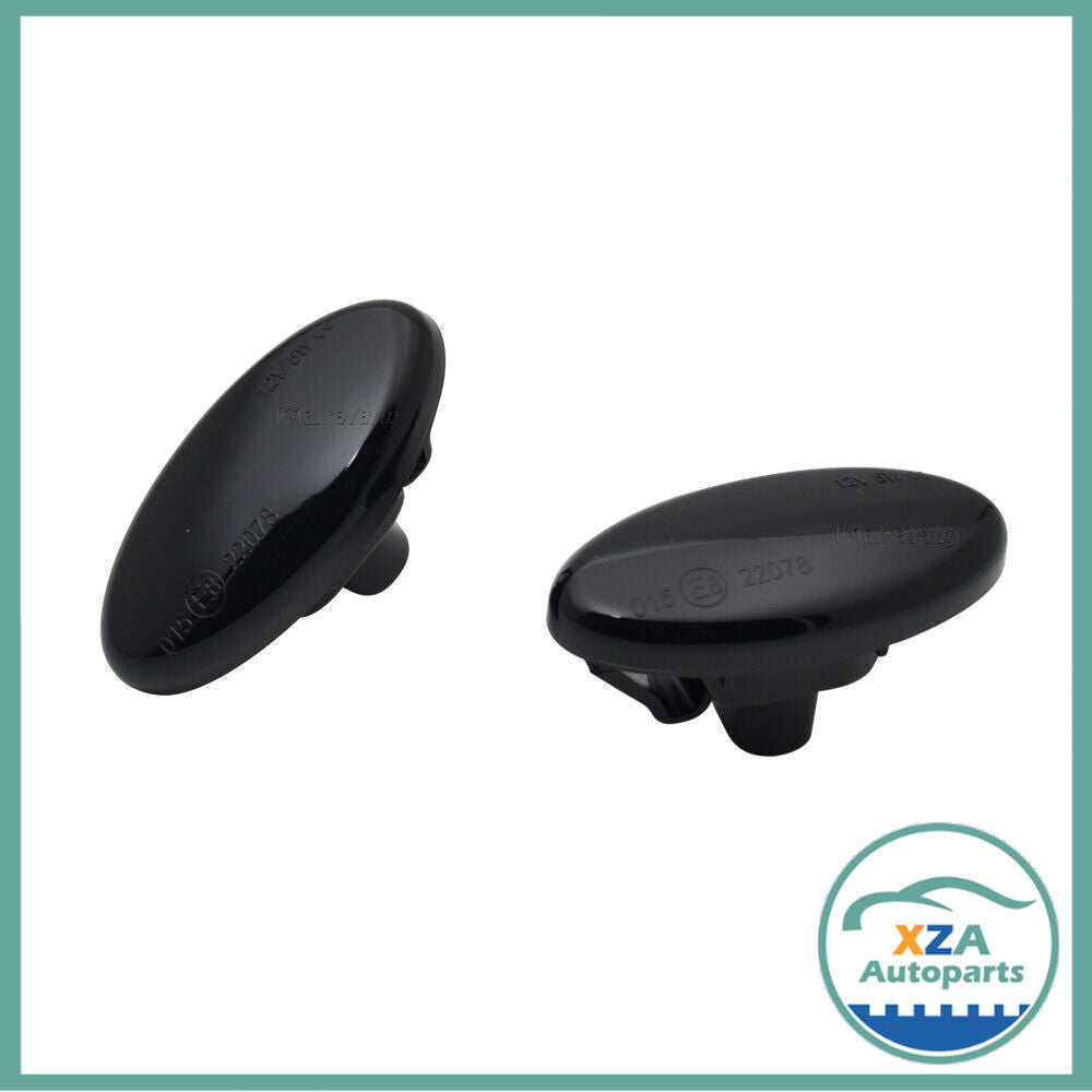 2Pcs LED Dynamic Side Marker Light Black for Mazda 3 2004 2005 2006 2007-2011