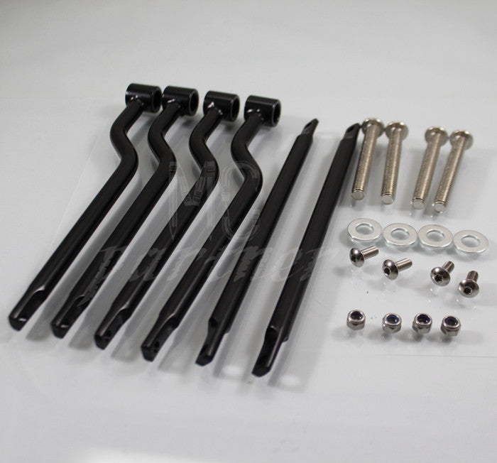 Black Saddle bag Support Bars Mount Bracket for Harley for Kawasaki for Honda for Yamaha Q
