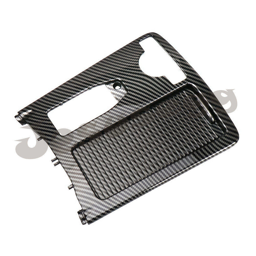 Carbon Center Console Water Cup Holder Cover Frame for Benz W204 S204 C-Class
