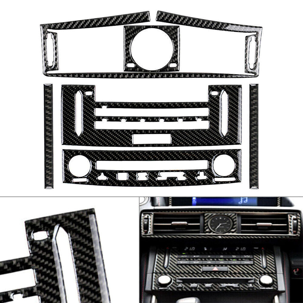 Air Vent ACCD Panel Cover Trim Set Fit for Lexus IS250 IS350 14-18 LHD Carbon Fiber