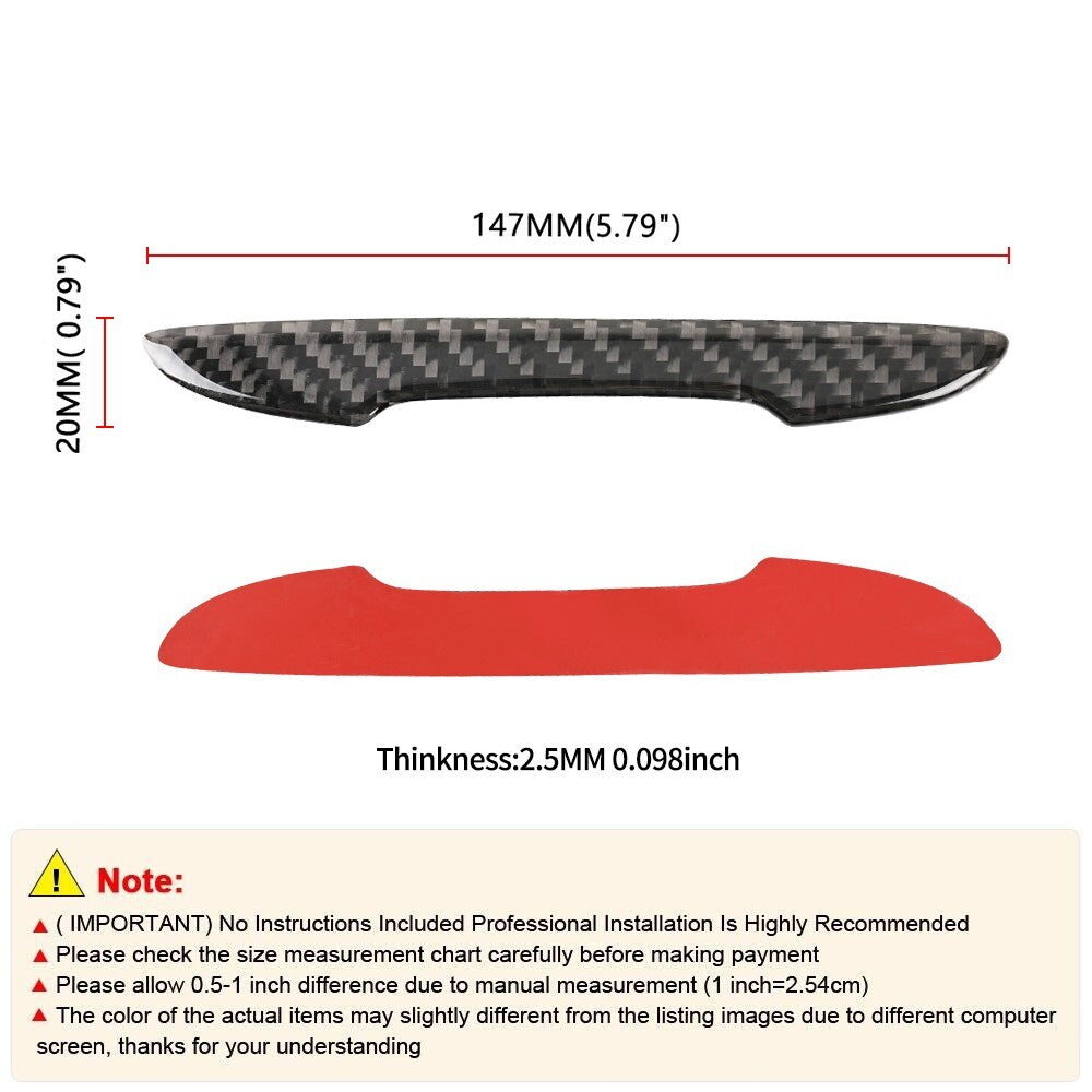 Car Door Handle Bowl Protective Film Carbon Fiber Sticker Strips Anti-Scratch X8