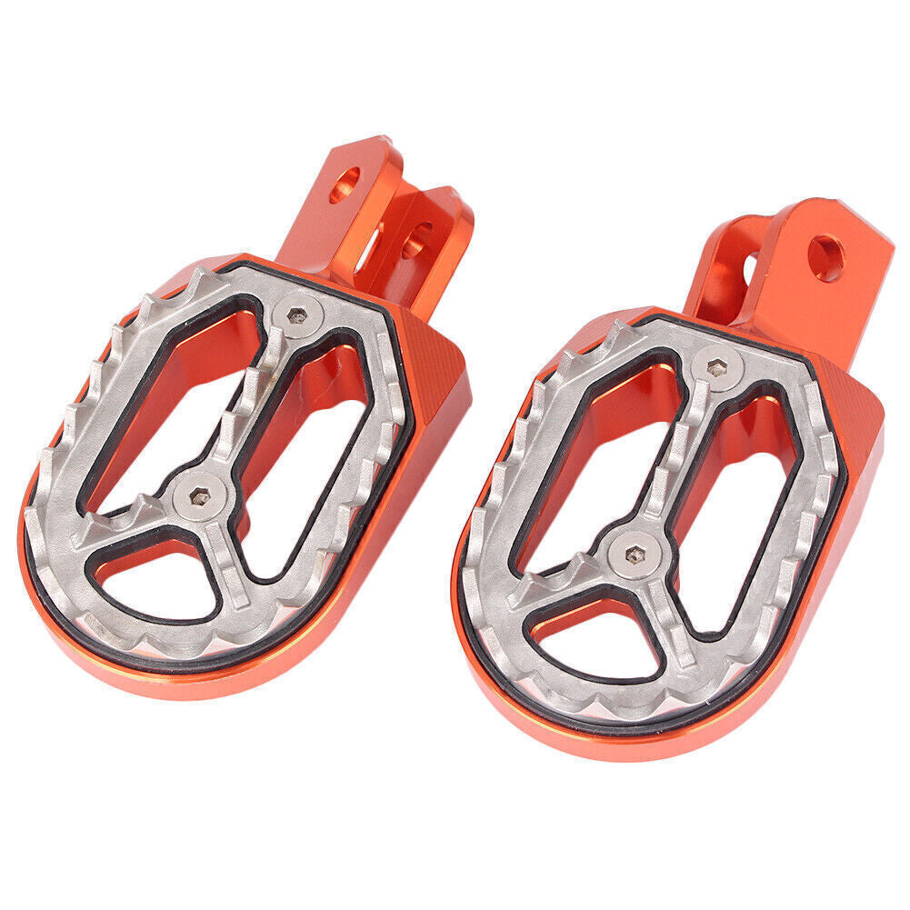 2x Motorcycle Foot Pegs Pedals for Honda CRF230L 2003 - 2007 2008 2009 Orange