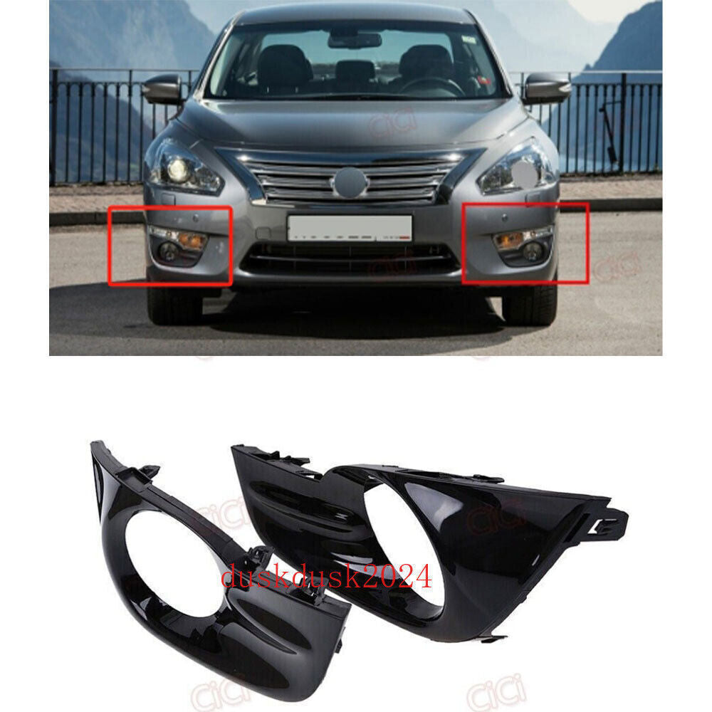 For 13-2015 for Nissan Altima Sedan Front Fog Light Lamp Cover Bezel Replace Part 2X