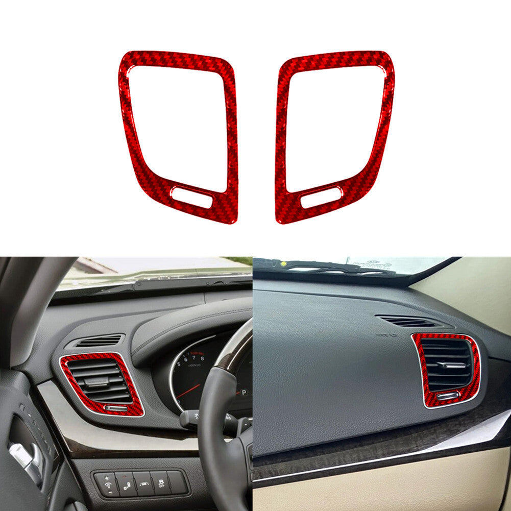 Red Power Socket Trim Panel Carbon Fiber Interior For FJ Curiser 2007-21 v