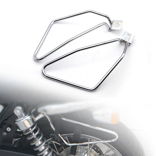 New Chrome Metal Saddle bag Support Bar Mount Bracket for Harley Sportster XL883 Q