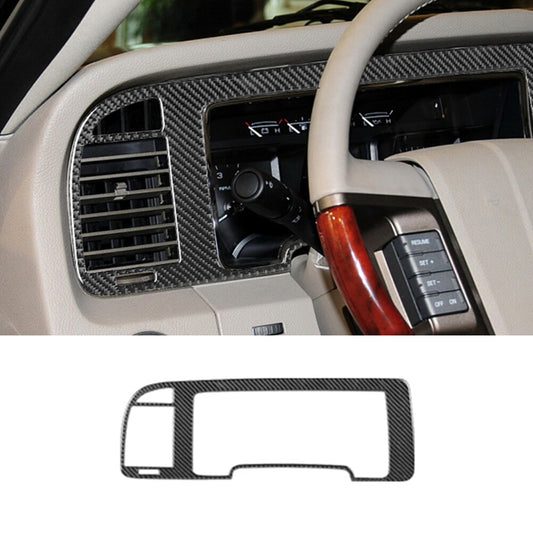 Carbon fiber Interior Speedometer Red Trim Cover for Lincoln for Navigator 2007-2014