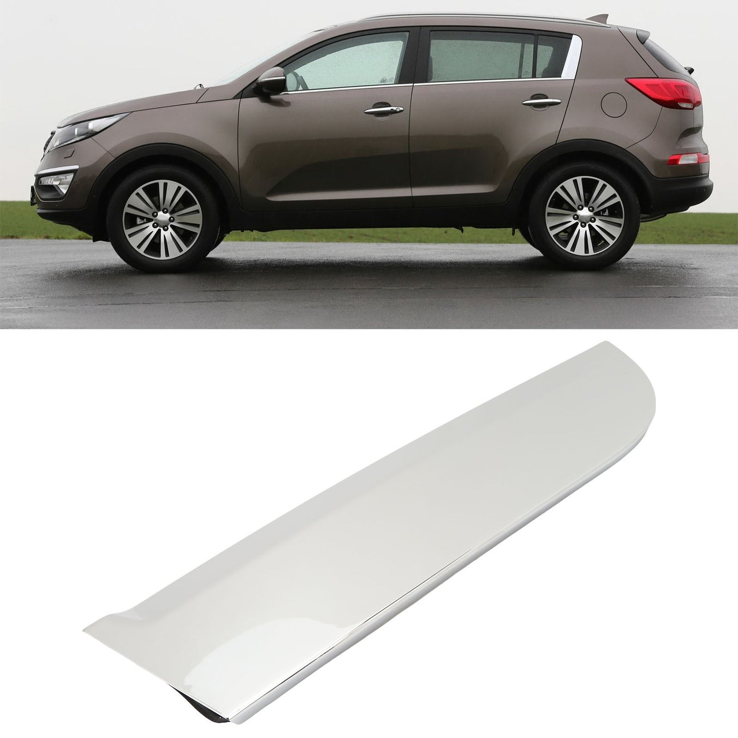 Chrome Rear Door C Pillar Garnish Cover Replacement Improve Safety For 2011-2016