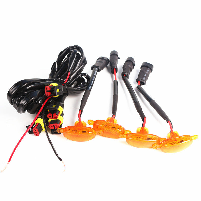 Car Truck Front Led Grille Licht Universal Amber 4LED Grill Amber Lamp for Ford