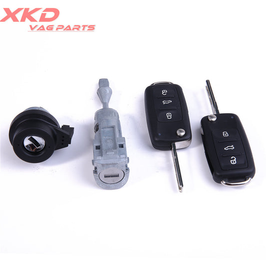 Car lock and key set suitable for Volkswagen for Jetta MK6 MKVI 5C6800375