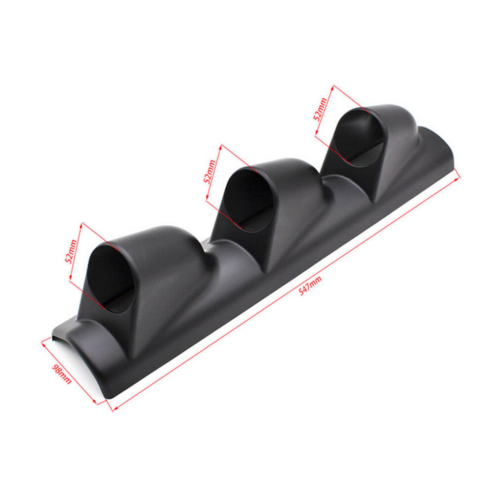 Side Car 2 52mm Universal Three Hole DashBoard Gauge Pod Holder ABS Q