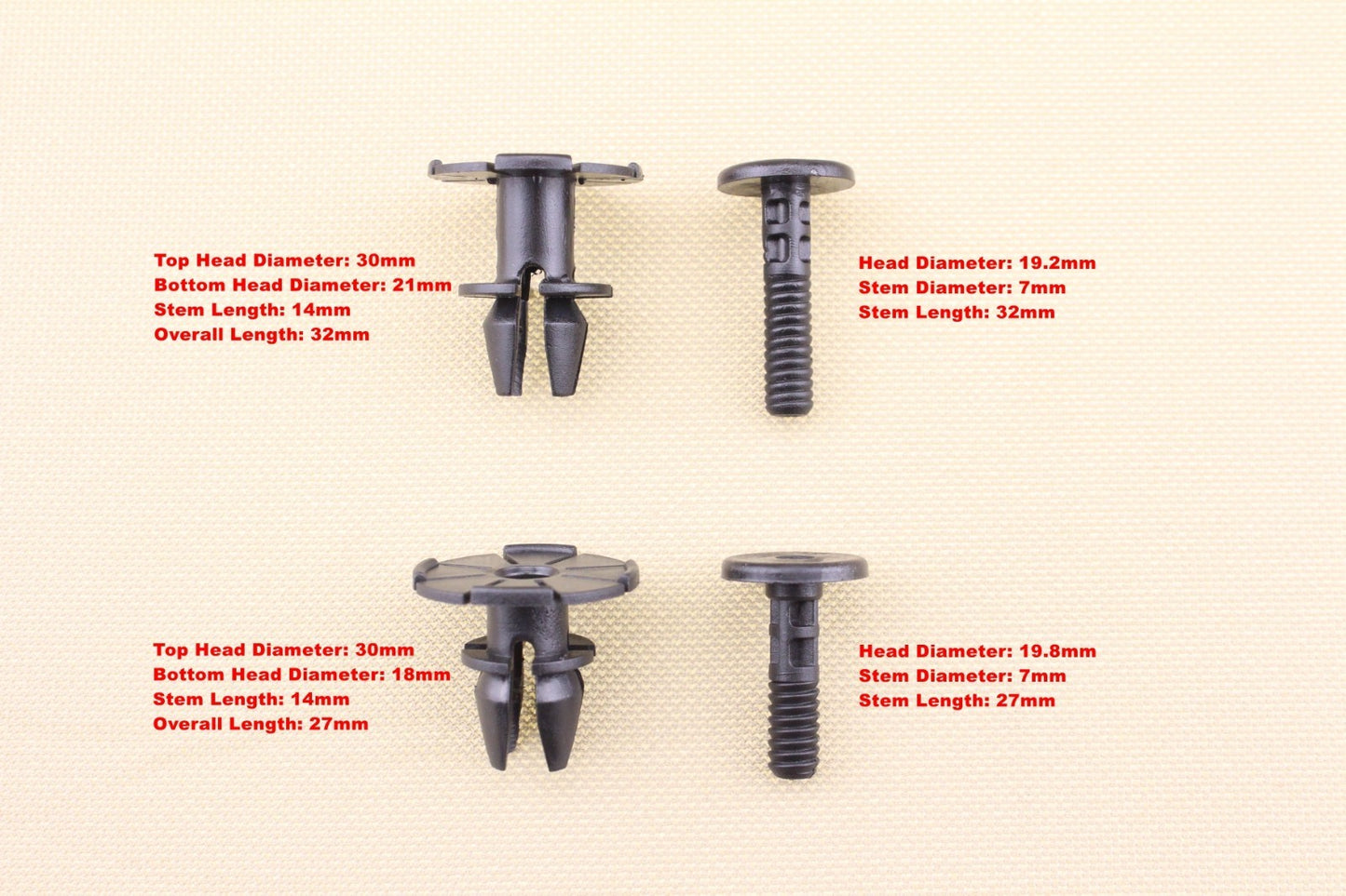 for BMW Trim Spacer Clips  Pin Kit 07147122912 07147122913 51717066226