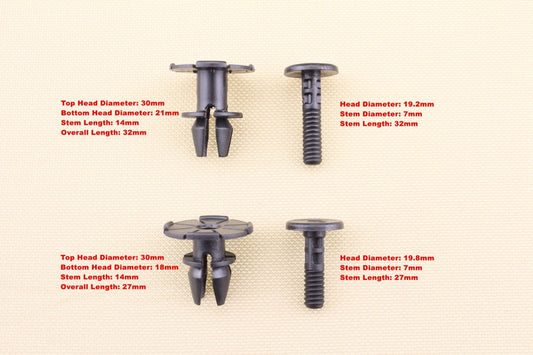 for BMW Trim Spacer Clips  Pin Kit 07147122912 07147122913 51717066226