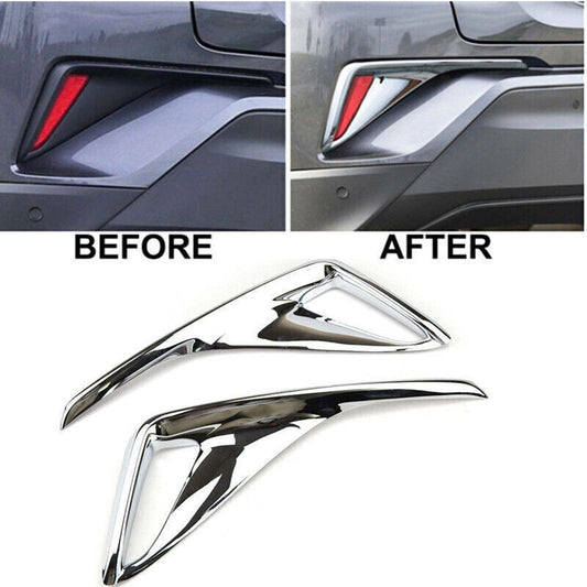 for Toyota C-HR CHR 18-2022 Chrome Rear Fog Lamp Bumper Light Molding Cover Trim