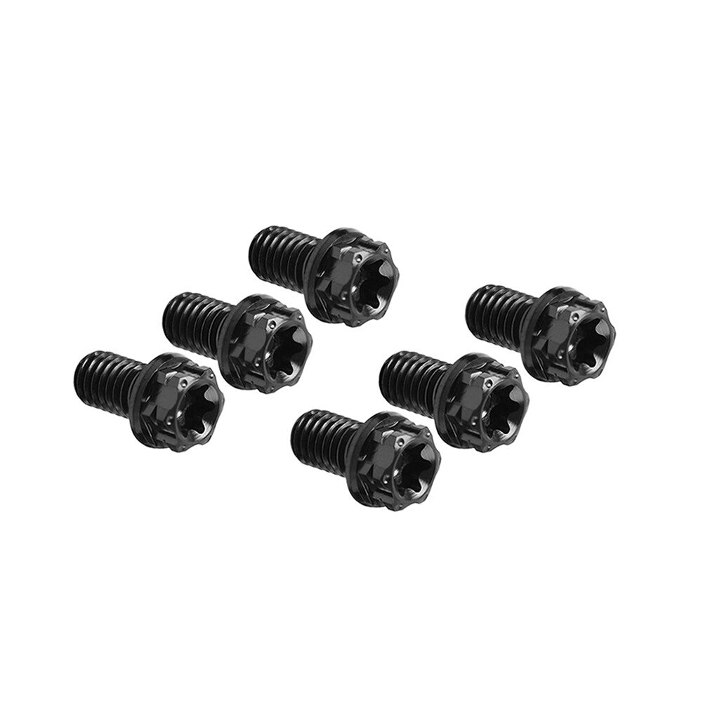 6pcs Bolts Torx Head Flange Screw M8x35mm Black For Motorcycle Bike Q