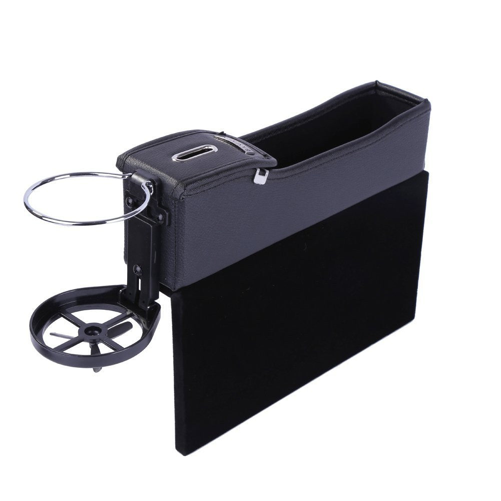 Universa Car Right for Seat Storage Box Catcher Gap Filler Coin Collector Cup Holder