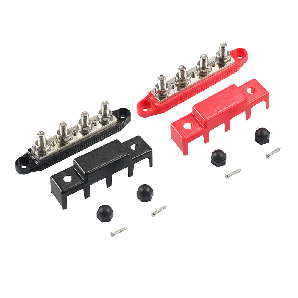 4 Post Busbar Terminal Power Distribution Block With Cover fits For RV Yacht