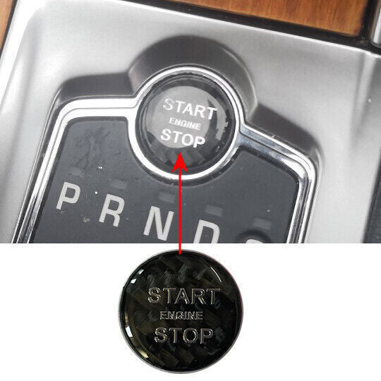 for Jaguar XF 2012-2015 Carbon Fiber Engine Ignition Push Start/Stop Button TRIM